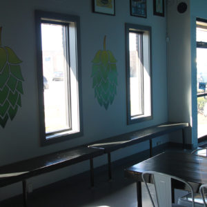 Mikerphone brewery indoor wall graphics