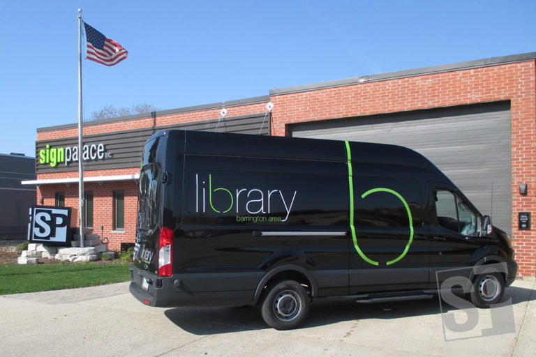 barrington libary ford transit with digitally printed grapics