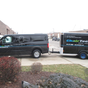 chair tech van and trailer matching wraps