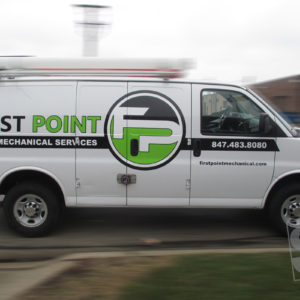 chevy express fleet graphics for first point mechinical services