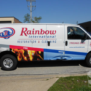 chevy express van with reflective vinyl graphics fleet vehicle with digitally printed low graphic