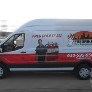 ford transit 250 fred custom design for service vehicle digitally printed graphics