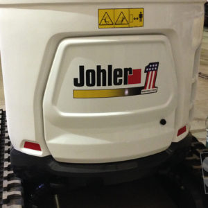 mini back hoe with digitally printed logo