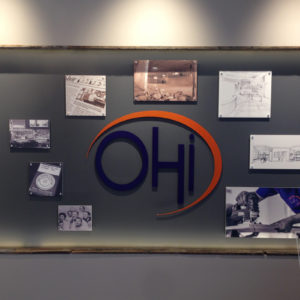 ohi illuminated - interior lobby logo