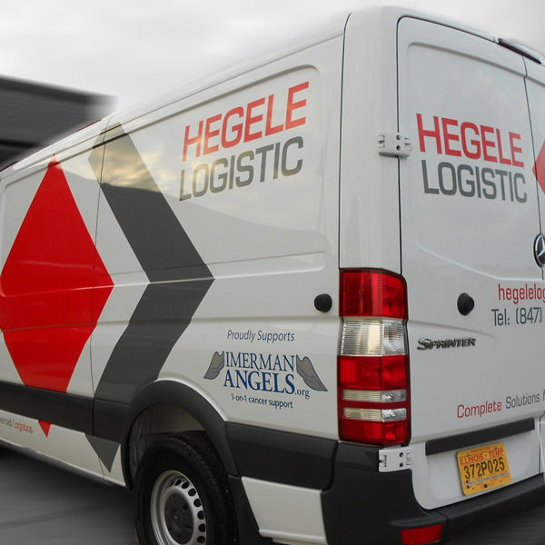 sprinter for medical transportation with custom vinyl graphics