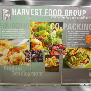 three part roll up banner stand package with nocure banner digitally printed