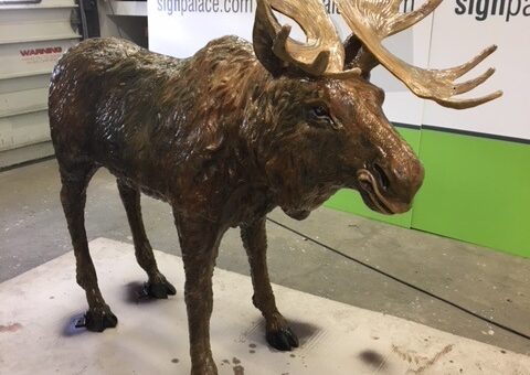 Hand Painted Moose